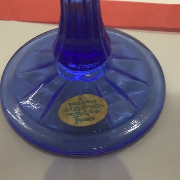 FOSTORIA VINTAGE GEORGE AND MARTHA WASHINGTON FROSTED COBALT BLUE GOBLETS - Picture 3 of 5